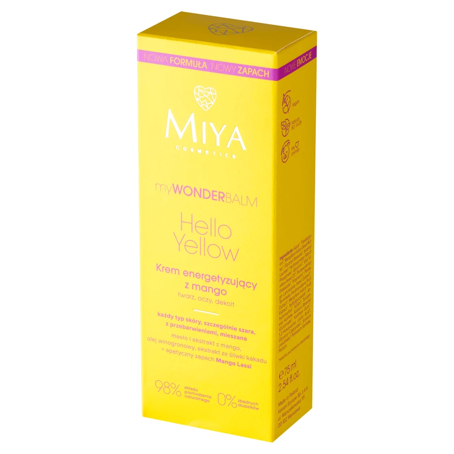 Miya Cosmetics myWONDERBALM Hello Yellow Mango енергетичний крем, 75 мл: ціни та характеристики