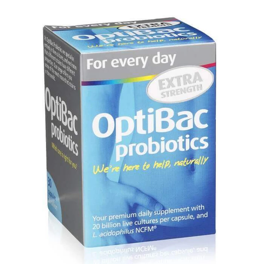 Ежедневный пробиотик Extra Strong, 30 капсул, OptiBac: цены и характеристики