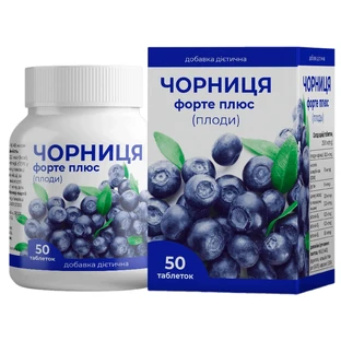Черника-Форте Плюс 0,25 г таблетки,  №50