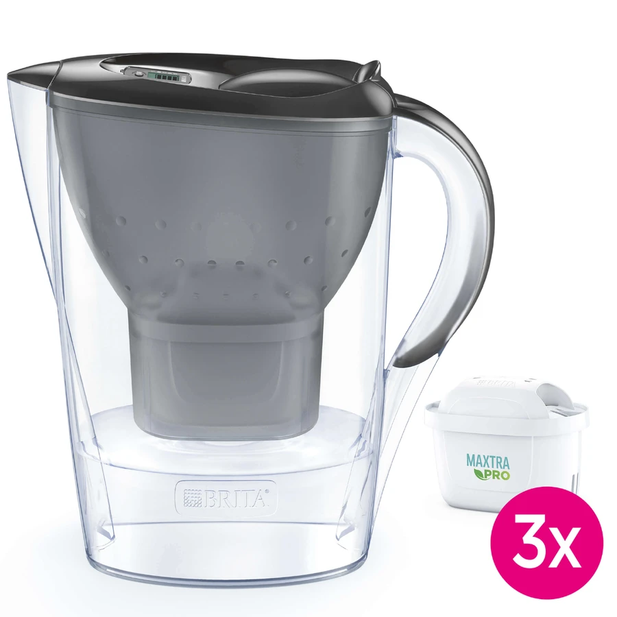 Brita Marella, фильтр-кувшин 2,4 л, графит + фильтр Maxtra Pro Pure Performance, 3 шт.: цены и характеристики