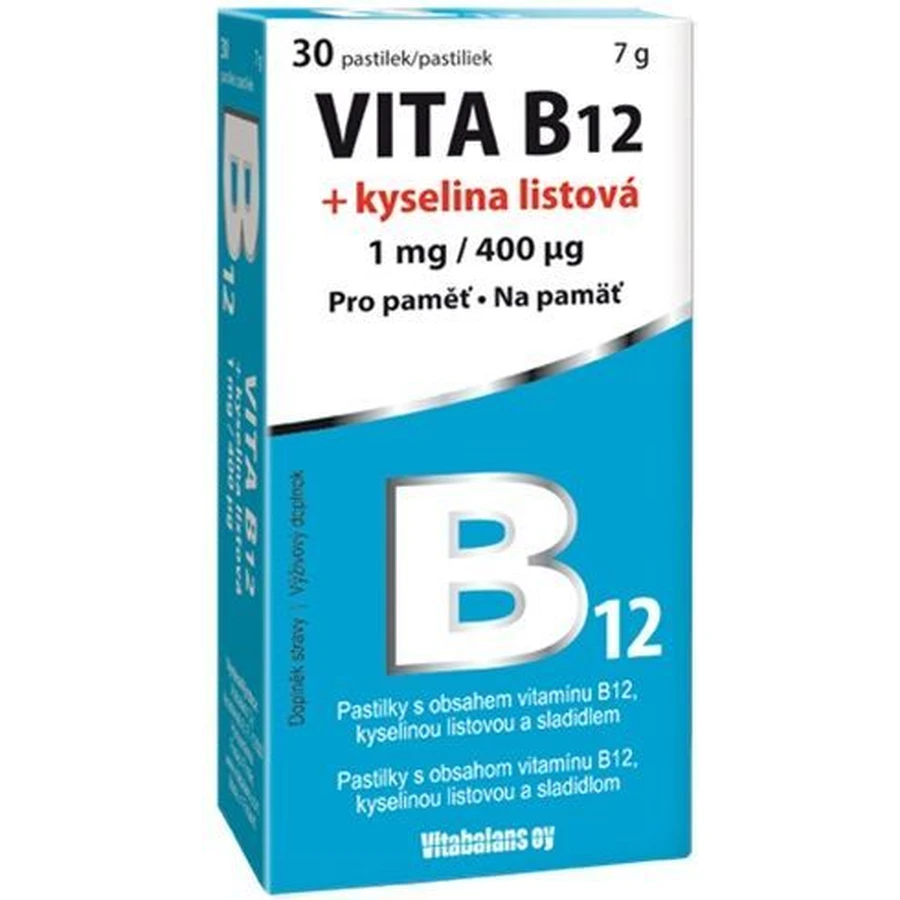Vitabalans Oy VITA B12 + фолиевая кислота 30 пастилок: цены и характеристики