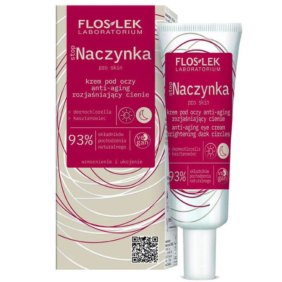 Антивіковий крем для шкіри навколо очей Flos-Lek Stop Capillaries, 30 мл: ціни та характеристики
