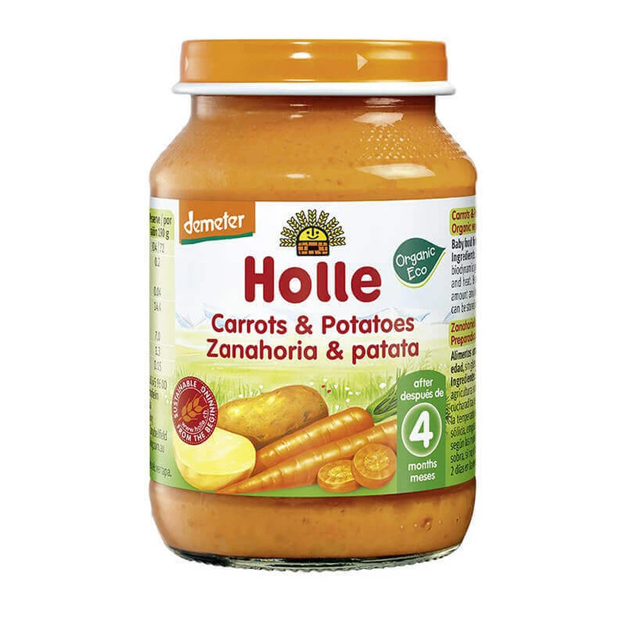 Органическое пюре из моркови и картофеля, 190 г, Holle Baby Food: цены и характеристики