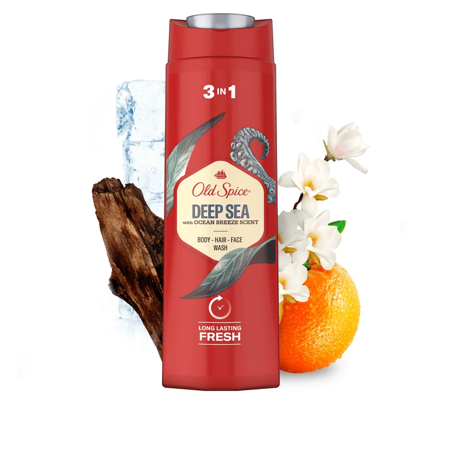 Old Spice Deep Sea 3 в 1 Гель для душа с ароматом приморских цитрусов и цветов 400 мл: цены и характеристики