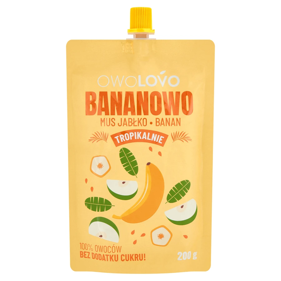 Owolovo Тропически-банановый мусс из яблок и бананов в тюбике, 200 г: цены и характеристики