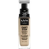 NYX Professional Makeup Can't Stop Won't Stop 24-годинний тональний крем з високим ступенем покриття - 6.5 Nude 30 мл