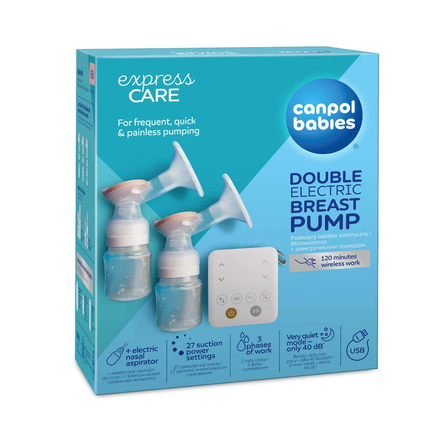 Canpol Babies Express Care, подвійний електричний молоковідсмоктувач з назальним аспіратором: ціни та характеристики