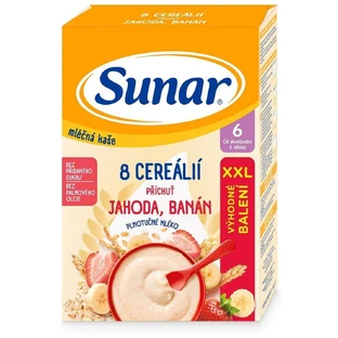 Sunar mliena kaa с 8 злаками клубника, банан XXL 340 г