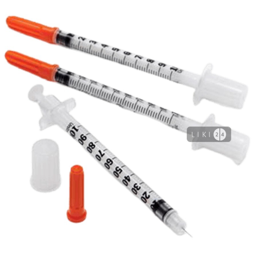 Шприц инсулиновый одноразовый BD Plastipak-Luer U-40 с иглой 29G 1 мл: цены и характеристики
