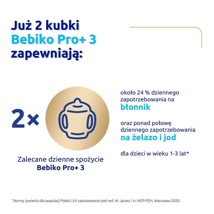 Bebiko Pro+ 3 Nutriflor Pro+, модифіковане молоко, від 1 року, 700 г: ціни та характеристики