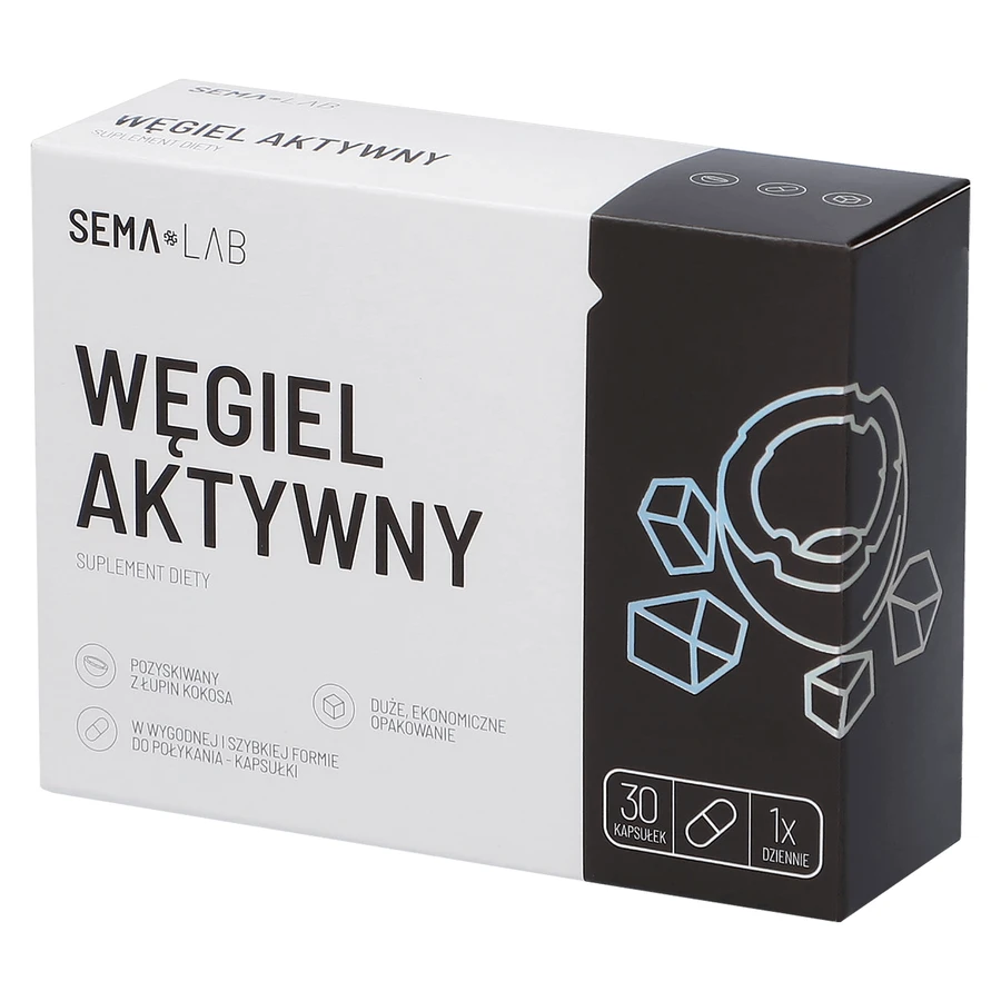 SEMA Lab Активированный уголь, 30 капсул: цены и характеристики