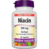 WEBBER NATURALS Ниацин B3 500 мг неаллергенный! 1×90 капсул, пищевая добавка