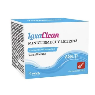 LaxaClean глицериновые миниклинзы для взрослых, 6 полостей, Viva Pharma