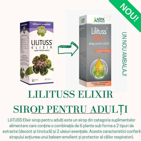 Сироп Adya Lilituss Elixir для взрослых, 180 мл, Adya: цены и характеристики