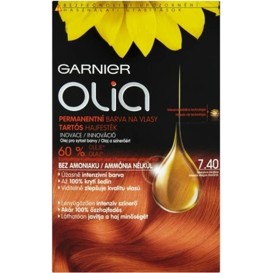 Garnier Olia стійка фарба для волосся 7.40 Набір для перманентної фарби для волосся інтенсивної міді 1×1: ціни та характеристики