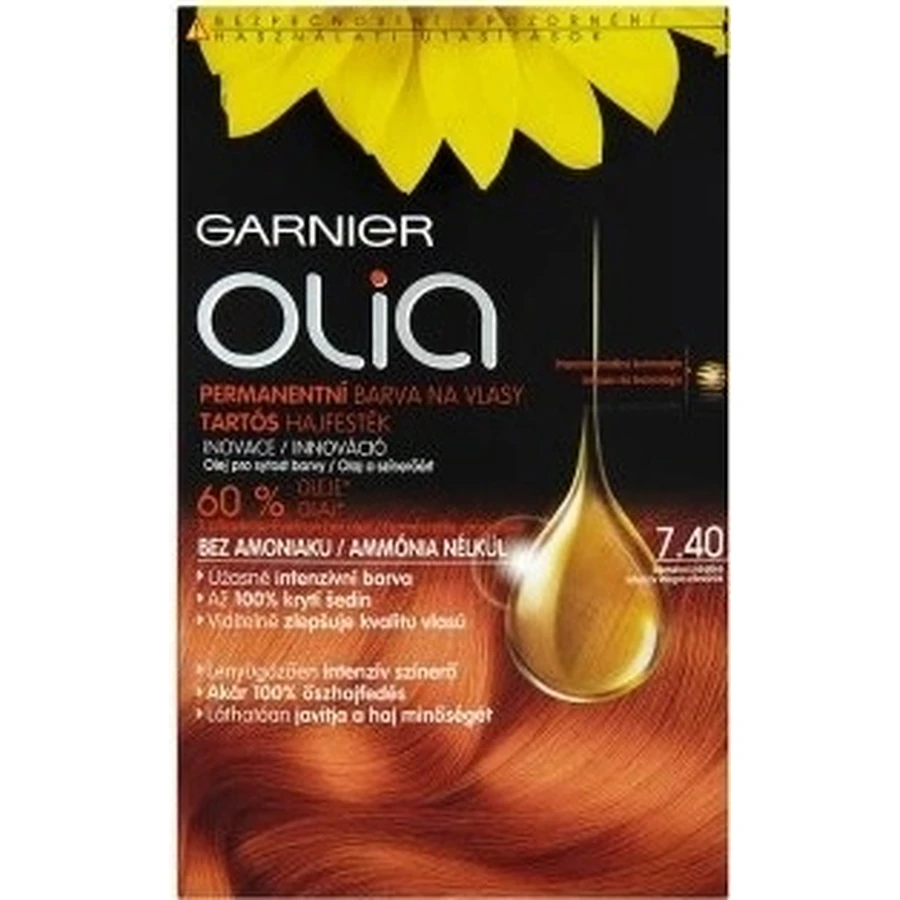 Garnier Olia стійка фарба для волосся 7.40 Набір для перманентної фарби для волосся інтенсивної міді 1×1: ціни та характеристики