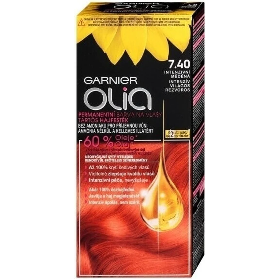 Garnier Olia стійка фарба для волосся 7.40 Набір для перманентної фарби для волосся інтенсивної міді 1×1: ціни та характеристики