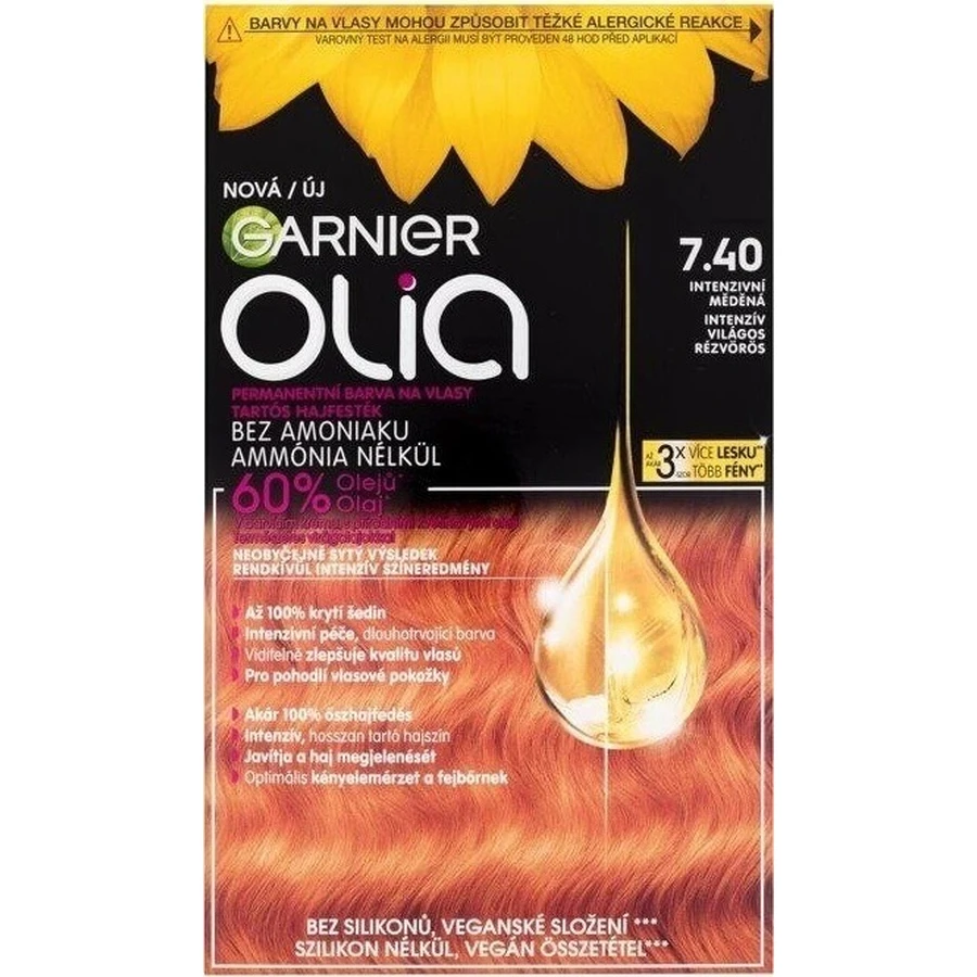 Garnier Olia стійка фарба для волосся 7.40 Набір для перманентної фарби для волосся інтенсивної міді 1×1: ціни та характеристики