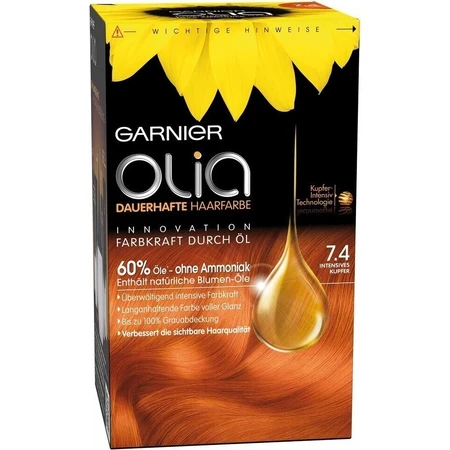 Garnier Olia стійка фарба для волосся 7.40 Набір для перманентної фарби для волосся інтенсивної міді 1×1: ціни та характеристики