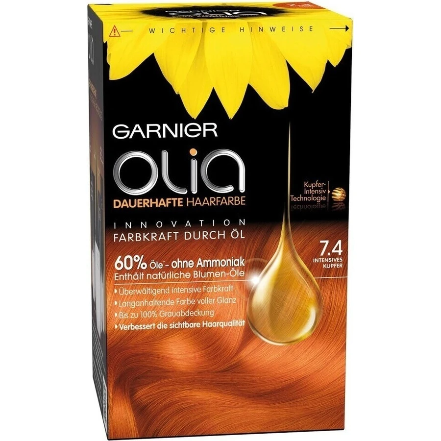 Garnier Olia стійка фарба для волосся 7.40 Набір для перманентної фарби для волосся інтенсивної міді 1×1: ціни та характеристики