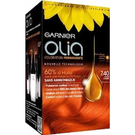 Garnier Olia стійка фарба для волосся 7.40 Набір для перманентної фарби для волосся інтенсивної міді 1×1: ціни та характеристики