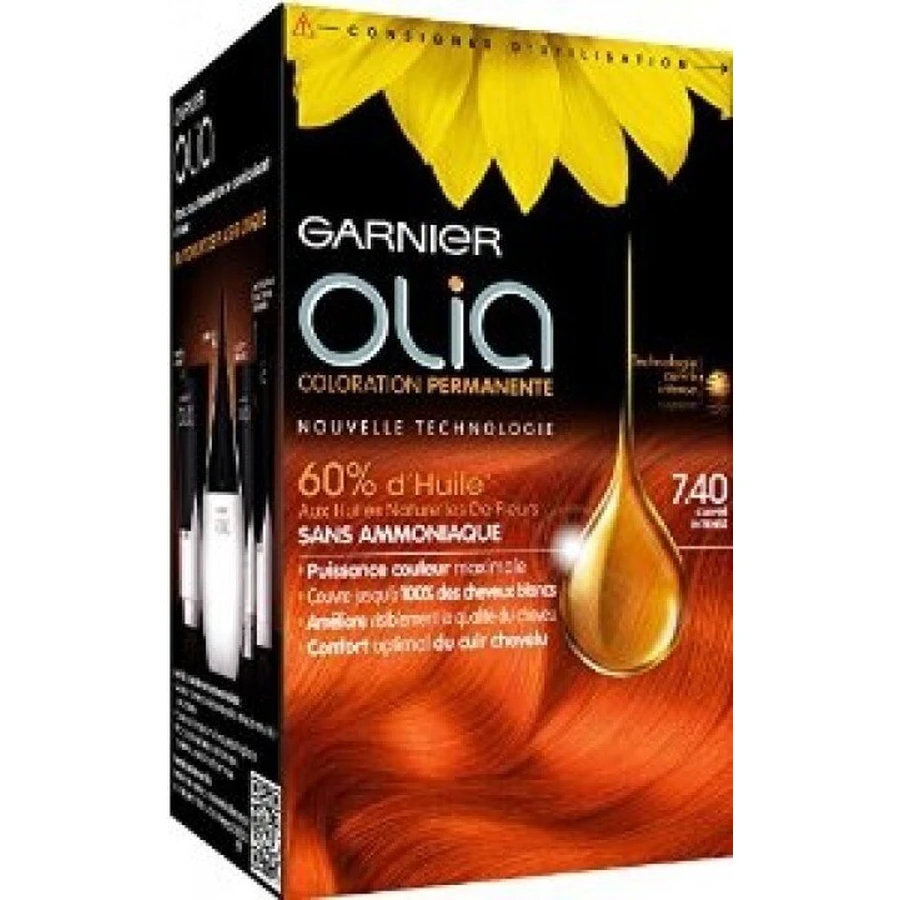 Garnier Olia стійка фарба для волосся 7.40 Набір для перманентної фарби для волосся інтенсивної міді 1×1: ціни та характеристики