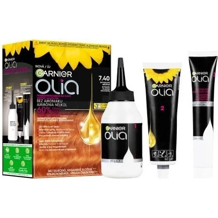 Garnier Olia стійка фарба для волосся 7.40 Набір для перманентної фарби для волосся інтенсивної міді 1×1: ціни та характеристики