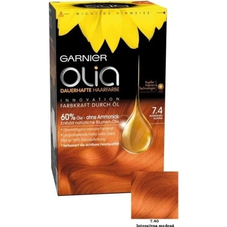 Garnier Olia стійка фарба для волосся 7.40 Набір для перманентної фарби для волосся інтенсивної міді 1×1: ціни та характеристики