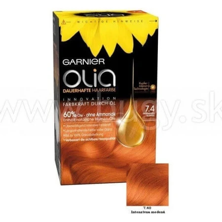 Garnier Olia стійка фарба для волосся 7.40 Набір для перманентної фарби для волосся інтенсивної міді 1×1: ціни та характеристики