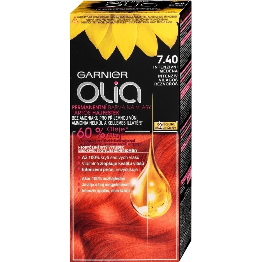 Garnier Olia стійка фарба для волосся 7.40 Набір для перманентної фарби для волосся інтенсивної міді 1×1: ціни та характеристики
