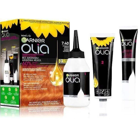 Garnier Olia стійка фарба для волосся 7.40 Набір для перманентної фарби для волосся інтенсивної міді 1×1: ціни та характеристики