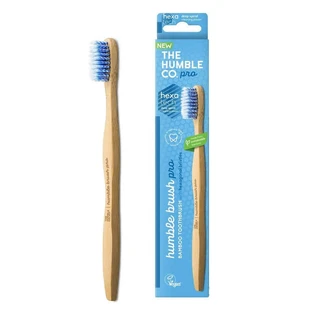 Бамбукова зубна щітка з шестигранною щетиною, Brush Pro Blue, 1 шт, Humble