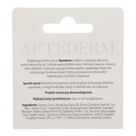 Aptederm, заспокійливий скраб для губ, 4,8 г: ціни та характеристики