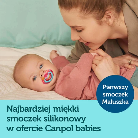 Canpol Babies, пустышка, силиконовая, симметричная, Neon Love, голубая, 22/653, 6-18 месяцев, 2 штуки: цены и характеристики