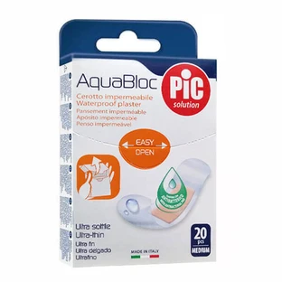 Pic Solution AquaBloc, пластир перев'язувальний, антибактеріальний, водонепроникний, 19 мм х 72 мм, 20 шт.