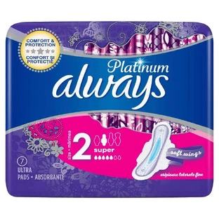 Прокладки Always Platinum Ultra Super Always Platinum 2, 5 крапель, 7 штук