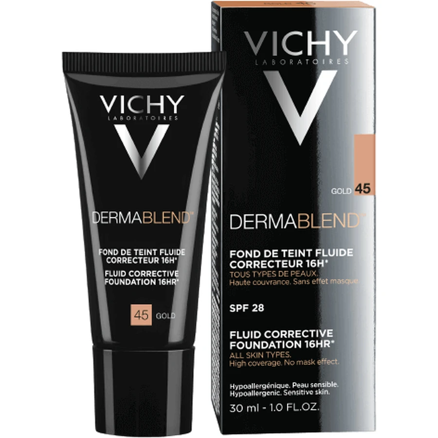 Vichy Dermablend 45 Корректирующий флюид для макияжа 30 мл: цены и характеристики