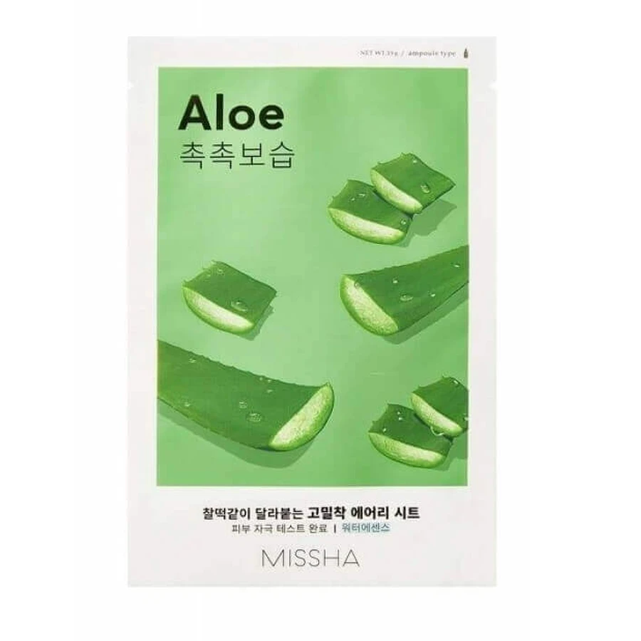 Маска Airy Fit Vitality Mask с экстрактом алоэ вера, 19 г, Missha: цены и характеристики