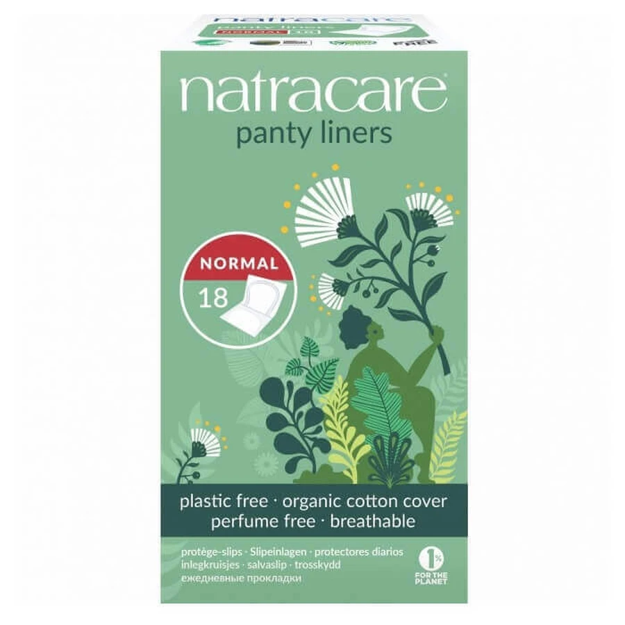 Прокладки Natracare Panty Liners Normal, ежедневные, индивидуально упакованные, 18 штук: цены и характеристики