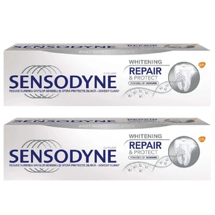 Відбілююча паста de dini Whitening Repair & Protect Sensodyne, 75 мл + 75 мл, Gsk