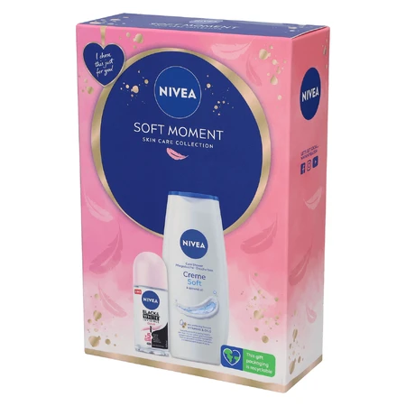 Набор Nivea Soft Moment, el shower, Creme Soft, 250 мл + Black & White Invisible, антиперспирант стик, 48 часов, прозрачный, 50 мл: цены и характеристики