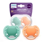 Avent Ultra Soft, пустушка, силіконова, симетрична, унісекс, SCF091/03, 0-6 місяців, 2 шт.: ціни та характеристики