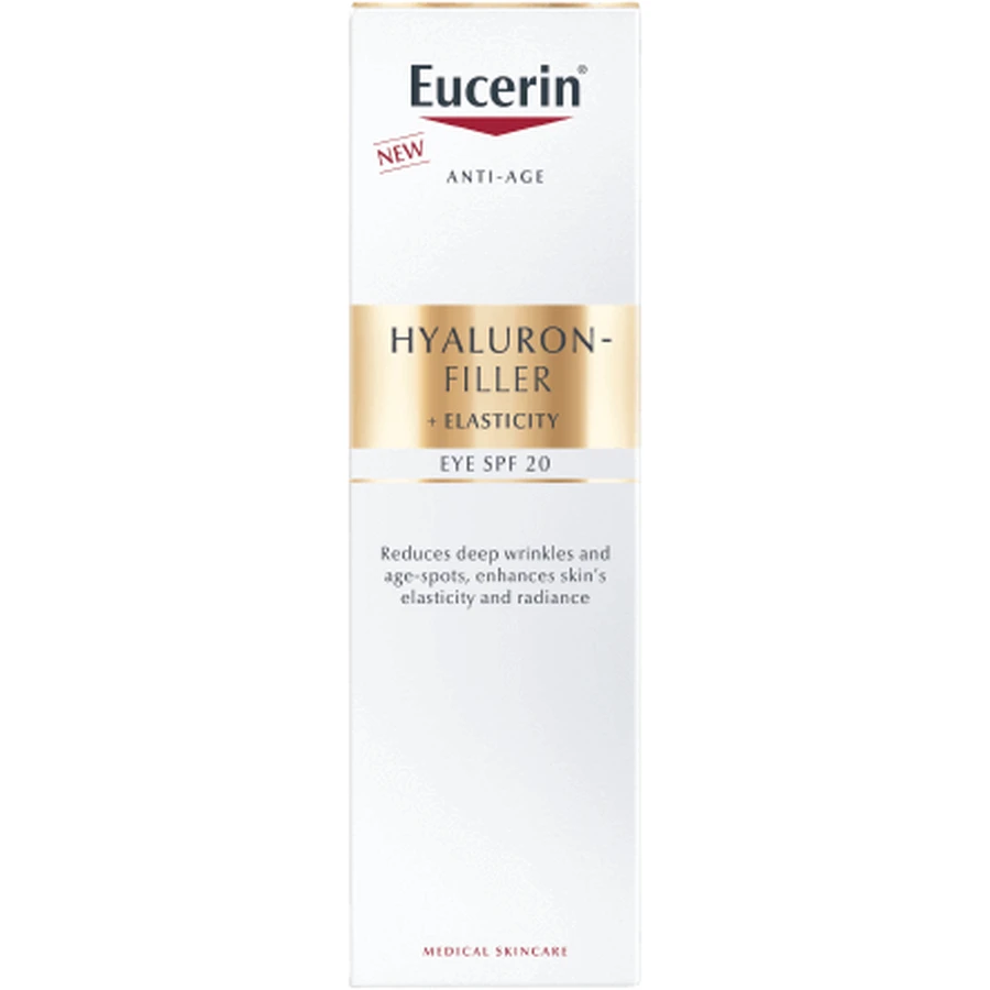 Крем для шкіри навколо очей Eucerin Hyaluron-Filler+Elasticity SPF20 15 мл: ціни та характеристики