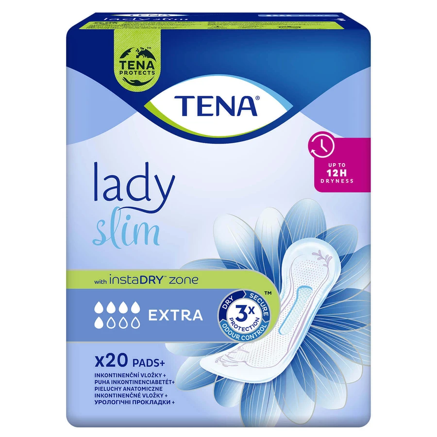 Набір Tena Lady Slim, спеціальні гігієнічні рушники, Extra, 2 x 20 шт + ProSkin Pants Normal chonic труси, розмір M та L, 2 зразки: ціни та характеристики
