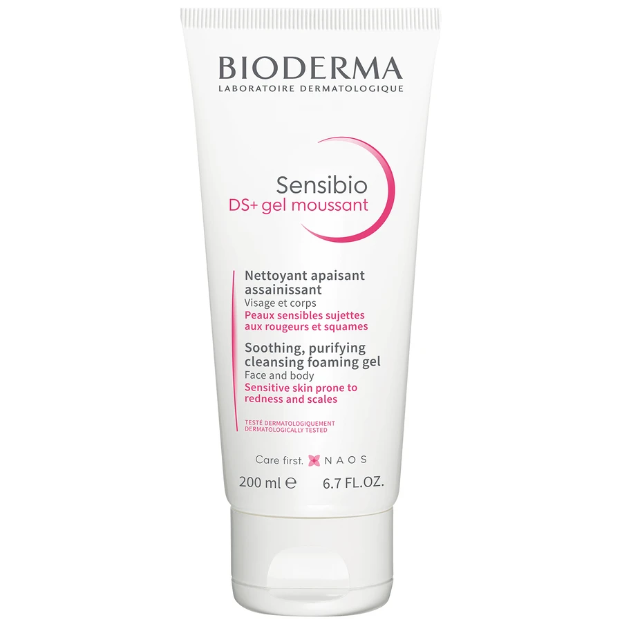 Bioderma Sensibio DS+ Ніжний очищувальний еліксир для пілінгового дерматиту, болючої та подразненої шкіри, 200 мл: ціни та характеристики