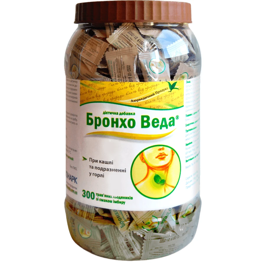 Бронхо веда травяные леденцы со вкусом имбиря леденцы банка №300: цены и характеристики