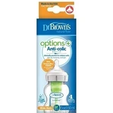 Dr.BROWN´S DOG FAA OPTIONS+ 150 мл 1×1 шт, с широким горлышком, 0M+, антиколиковый, стекло, белый