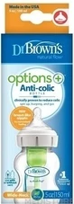 Dr.BROWN´S DOG FAA OPTIONS+ 150 мл 1×1 шт, с широким горлышком, 0M+, антиколиковый, стекло, белый