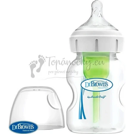Dr.BROWN´S DOG FAA OPTIONS+ 150 мл 1×1 шт, с широким горлышком, 0M+, антиколиковый, стекло, белый: цены и характеристики