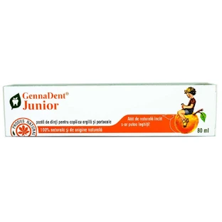 Апельсиновая зубная паста GennaDent Junior, 80 мл, Vivanatura